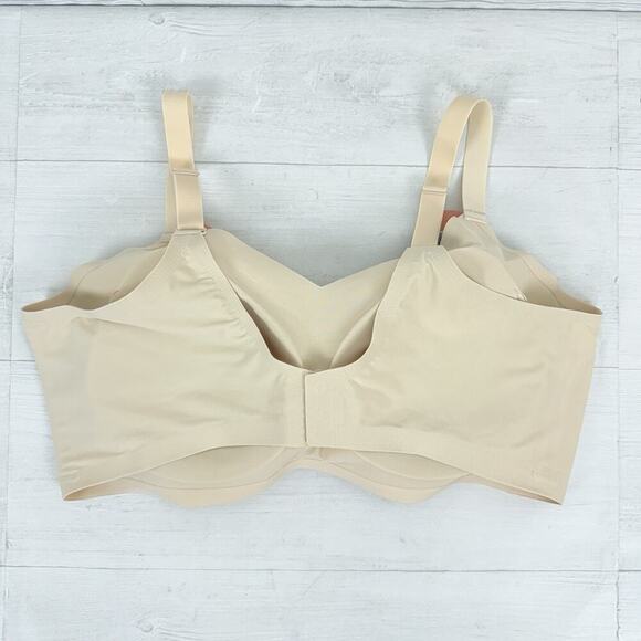 NWT Shapermint Essentials Wireless Bra Size 3XL Smoothing Comfort Straps Chai - Picture 5 of 11